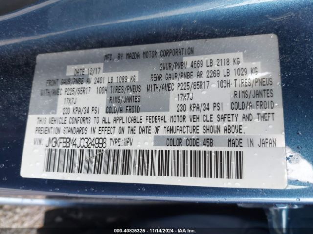 JM3KFBBM4J0324998 Mazda CX-5 SPORT