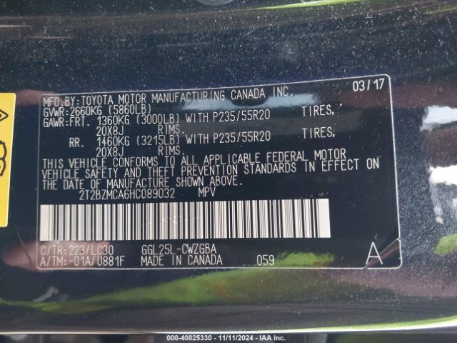 2T2BZMCA6HC089032 Lexus Rx 350 F Sport