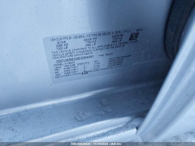 3GCUKREC8EG504091 Chevrolet Silverado 1500 1lt