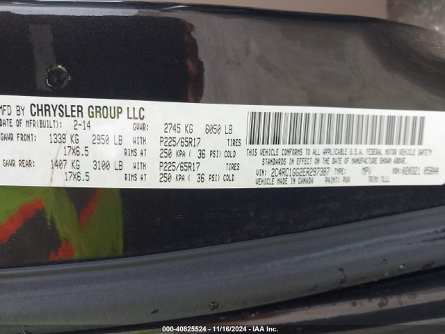 2C4RC1GG2ER297387 Chrysler Town & Country Limited
