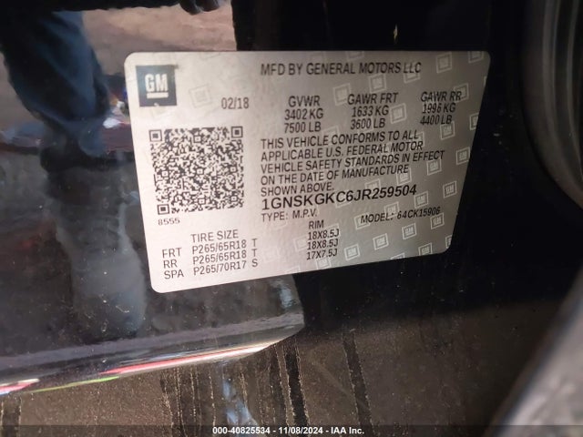 Chevrolet Suburban Ls 2018 1GNSKGKC6JR259504 Image 9