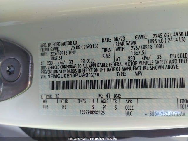 Ford Escape Phev 2023 1FMCU0E13PUA91279 Image 9