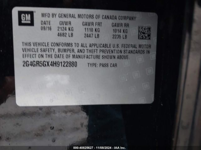 2G4GR5GX4H9122880 Buick Regal Turbo Premium Ii