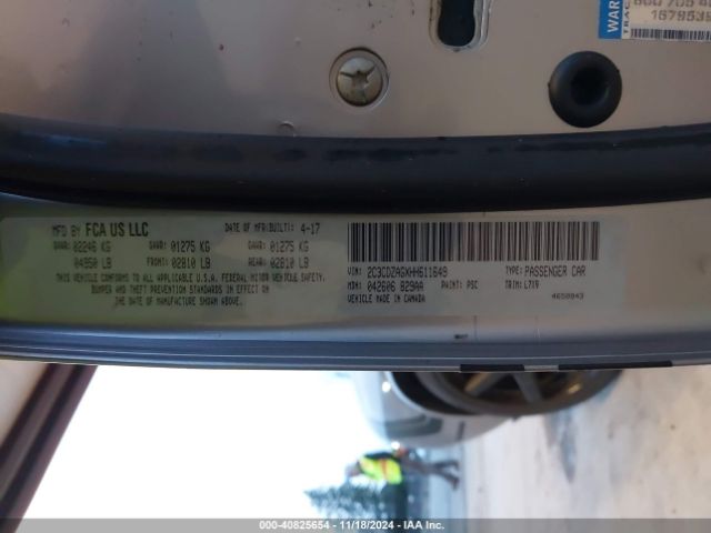 2C3CDZAGXHH611649 Dodge Challenger Sxt