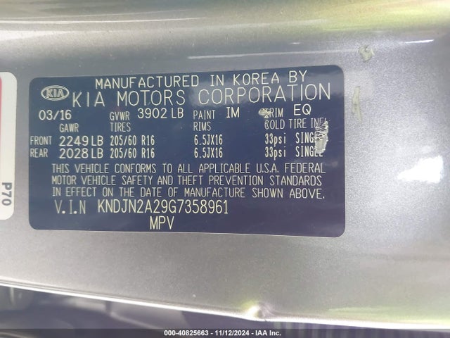 KIA Soul 2016 KNDJN2A29G7358961 Image 9