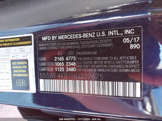 55SWF4KB1HU227675 Mercedes-Benz C 300 4matic/luxury 4matic/sport 4matic