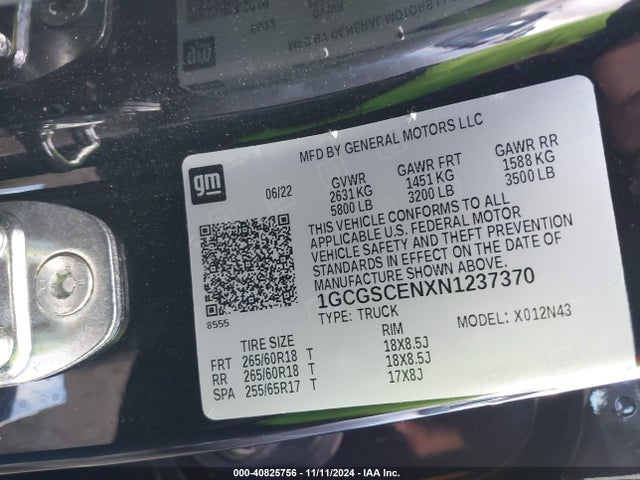 1GCGSCENXN1237370 Chevrolet Colorado 2wd  Short Box Lt
