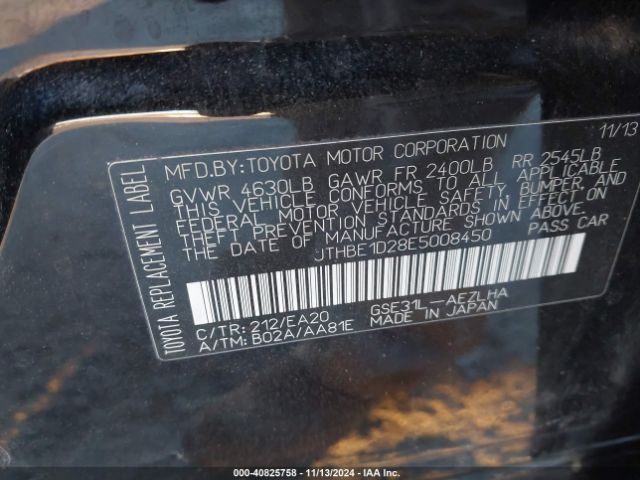 JTHBE1D28E5008450 Lexus IS 350