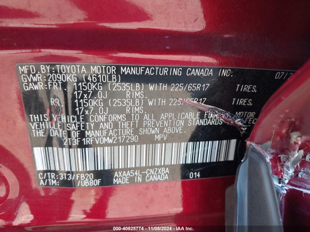 Toyota RAV4 LE 2021 2T3F1RFV0MW217290 Image 9