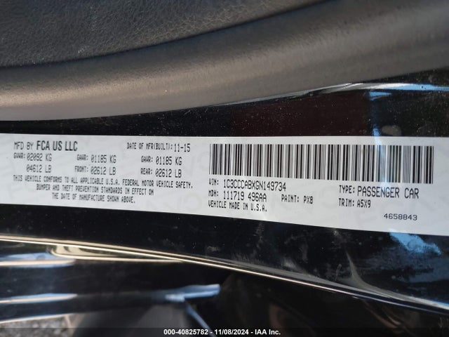 Chrysler 200 Limited 2016 1C3CCCABXGN149734 Image 9