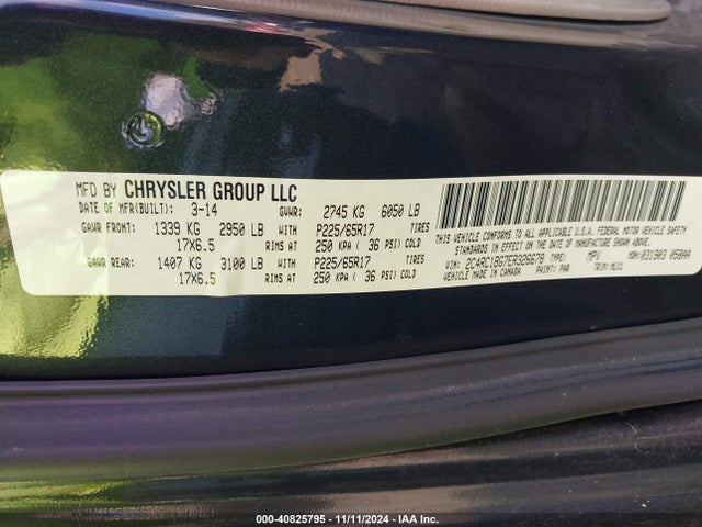 2C4RC1BG7ER326678 Chrysler Town & Country Touring