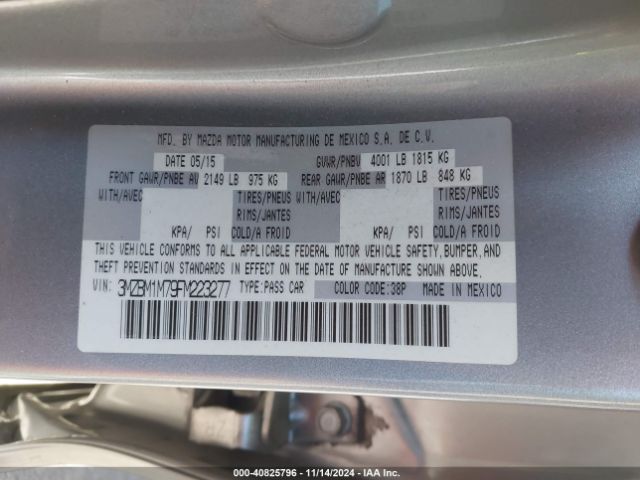 3MZBM1M79FM223277 Mazda Mazda3 I Grand Touring