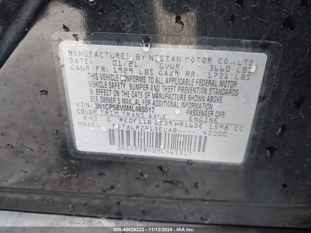 Nissan Kicks S Xtronic Cvt 2021 3N1CP5BV0ML465517 Image 9