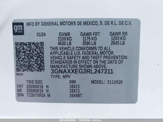 Chevrolet Equinox Awd Premier 2024 3GNAXXEG3RL247311 Image 9