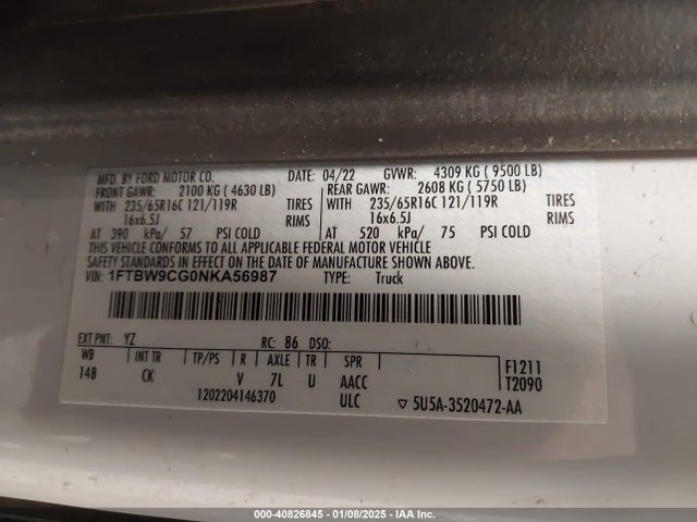 Ford Transit-350 Cargo Van 2022 1FTBW9CG0NKA56987 Image 9