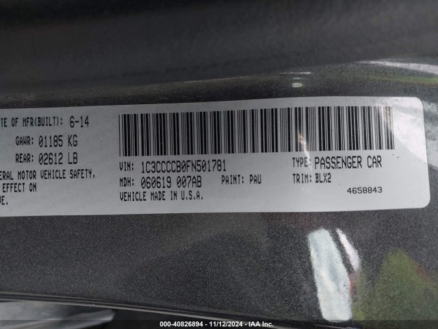 1C3CCCCB0FN501781 Chrysler 200 C