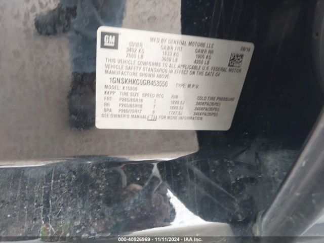 1GNSKHKC0GR453556 Chevrolet Suburban Lt