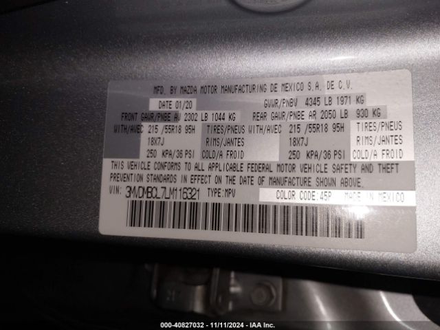3MVDMBCL7LM116321 Mazda Cx-30 Select Package