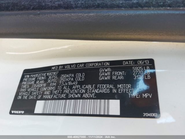 YV4952CYXE1682907 Volvo XC90 3.2