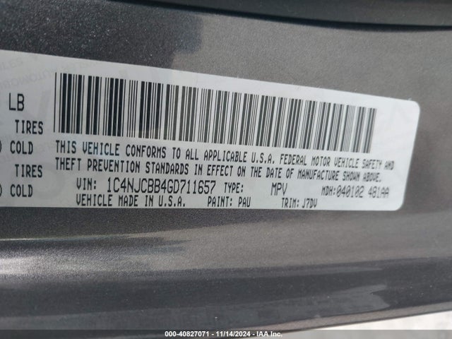 Jeep Compass 75th Anniversary 2016 1C4NJCBB4GD711657 Image 9