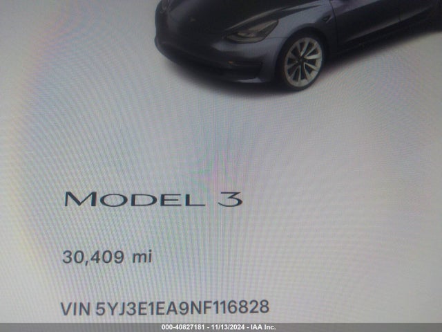 Tesla Model 3 Rear-wheel Drive 2022 5YJ3E1EA9NF116828 Image 14