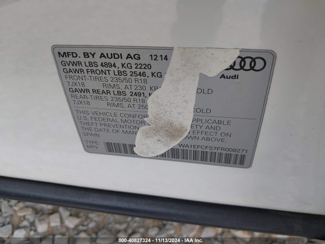 WA1EFCFS7FR008271 Audi Q3 2.0t Premium Plus