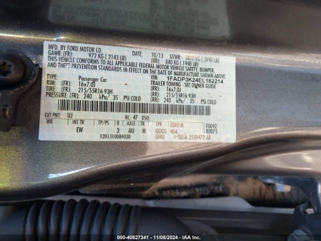 1FADP3K24EL182214 Ford FOCUS SE