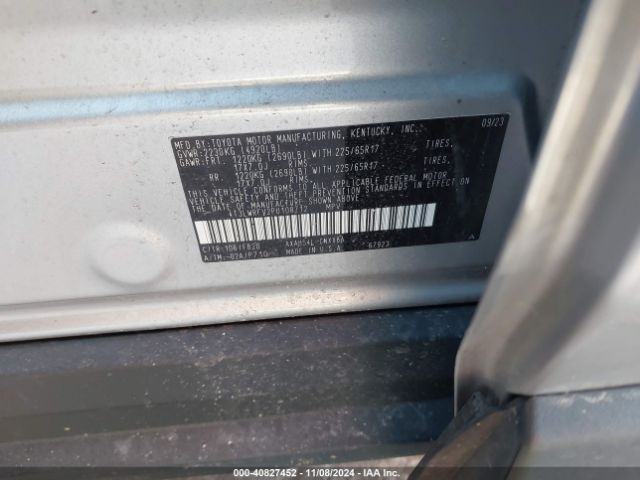 4T3LWRFV2PU108712 Toyota Rav4 Hybrid Le