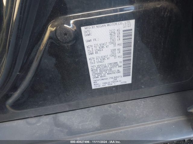 5N1AT2MVXEC763075 Nissan ROGUE SV