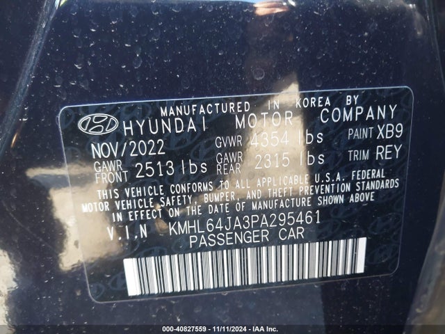 KMHL64JA3PA295461 Hyundai SONATA SEL