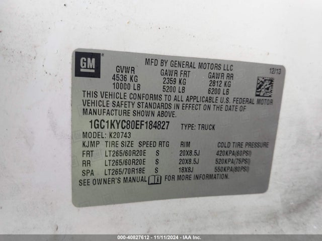 Chevrolet Silverado 2500hd Ltz 2014 1GC1KYC80EF184827 Image 9