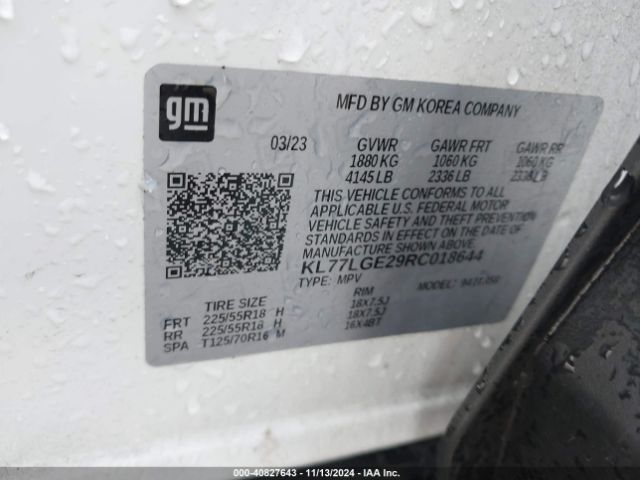 KL77LGE29RC018644 Chevrolet Trax Fwd 1rs