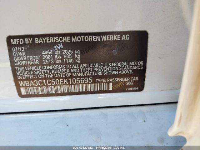WBA3C1C50EK105695 BMW 328I