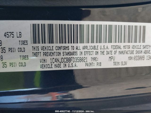 1C4NJDCB8FD358021 Jeep Compass Limited
