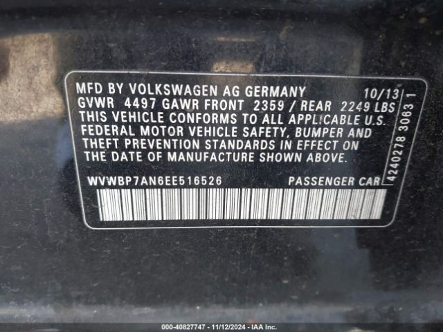 WVWBP7AN6EE516526 Volkswagen Cc 2.0t Sport
