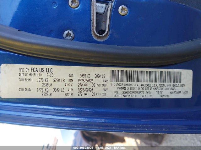 RAM 1500 Express 2015 1C6RR6FG0FS755674 Image 9
