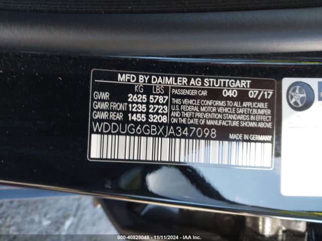 WDDUG6GBXJA347098 Mercedes-Benz S 450 4matic