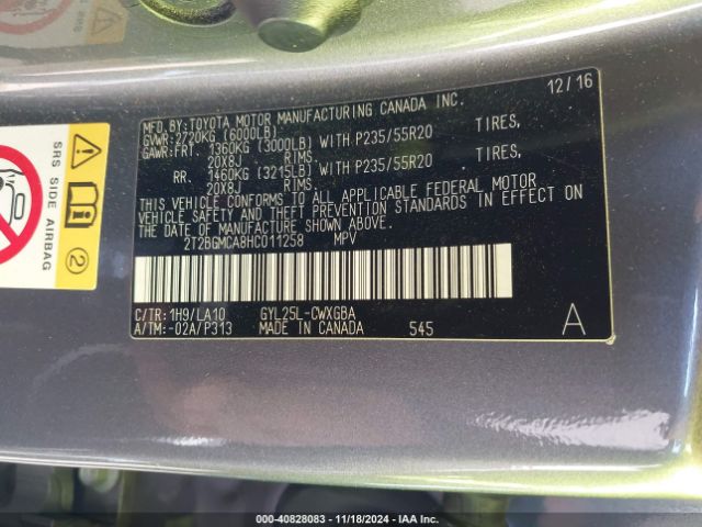 2T2BGMCA8HC011258 Lexus RX 450H