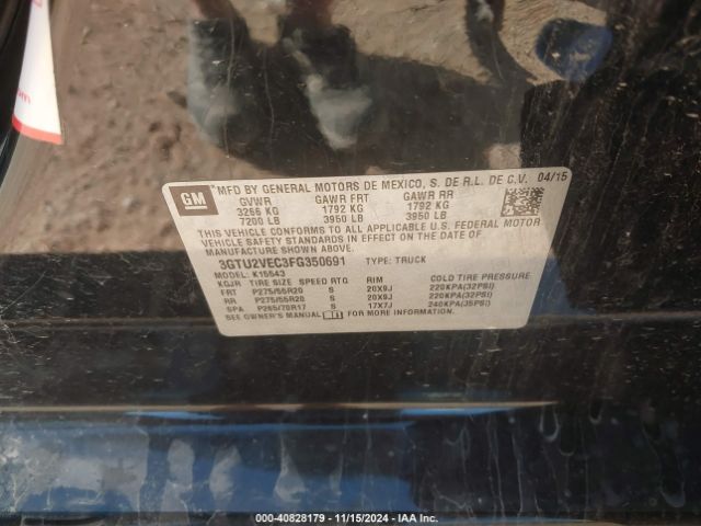 3GTU2VEC3FG350691 GMC Sierra 1500 Slt