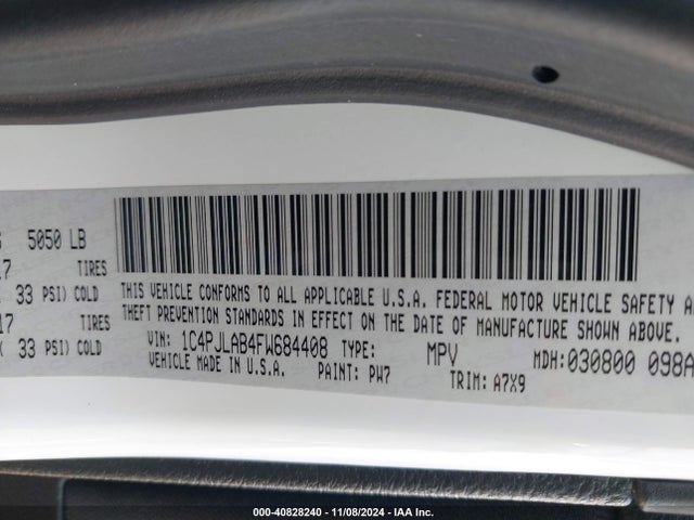 1C4PJLAB4FW684408 Jeep Cherokee Sport