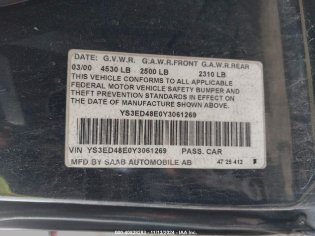 2000 SAAB 9-5 YS3ED48E0Y3061269 Photo 8