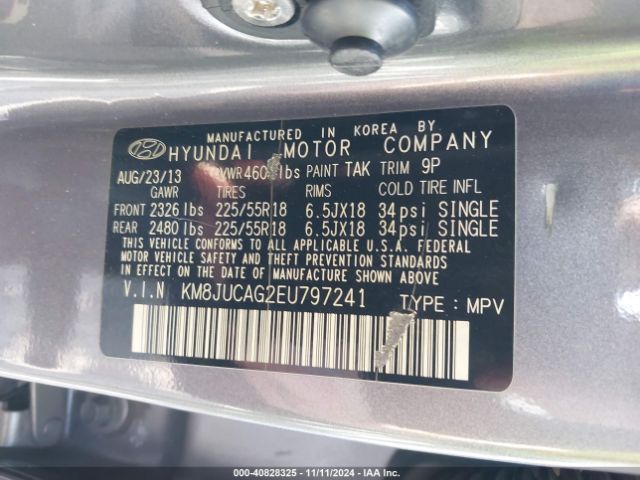 KM8JUCAG2EU797241 Hyundai Tucson Limited