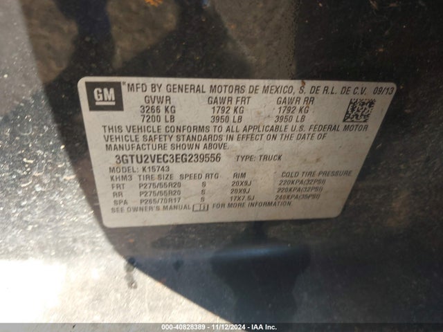 GMC Sierra 1500 Slt 2014 3GTU2VEC3EG239556 Image 9