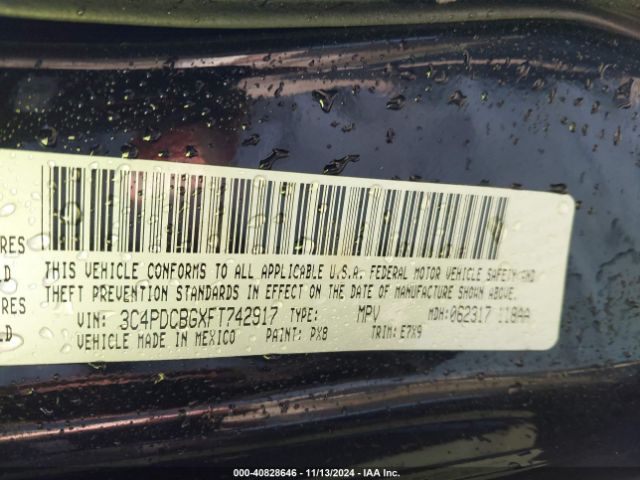 3C4PDCBGXFT742917 Dodge Journey Sxt