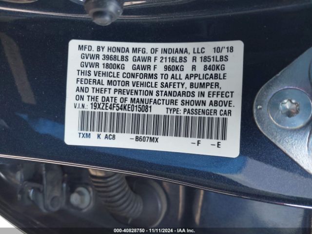 19XZE4F54KE015081 Honda INSIGHT EX