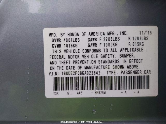 19UDE2F38GA022642 Acura Ilx 2.4l/acurawatch Plus Package