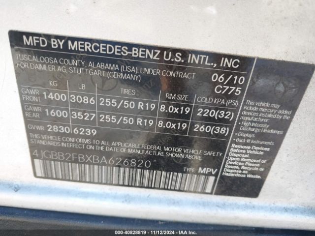 2011 MERCEDES-BENZ ML 350 BLUETEC 4JGBB2FBXBA626820 Photo 8