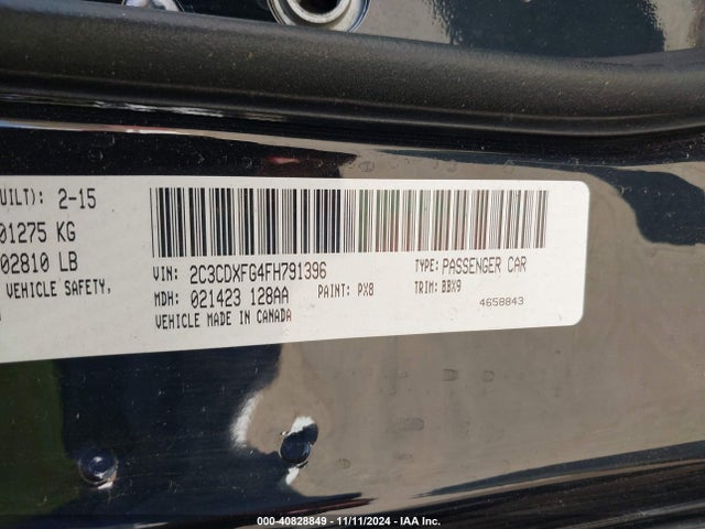 Dodge Charger Se 2015 2C3CDXFG4FH791396 Image 9