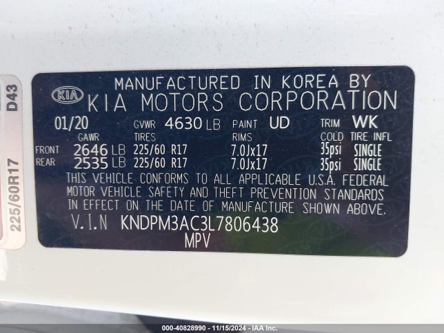 KIA Sportage Lx 2020 KNDPM3AC3L7806438 Image 9