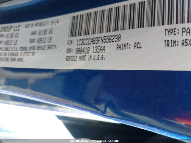 1C3CCCAB3FN556230 Chrysler 200 Limited